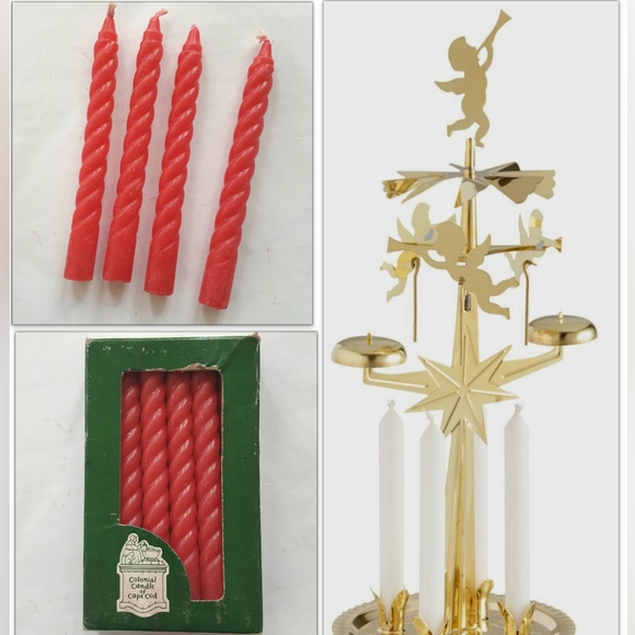 Colonial Candle of Cape Cod Accents Christmas 45 Red Twist Colonial